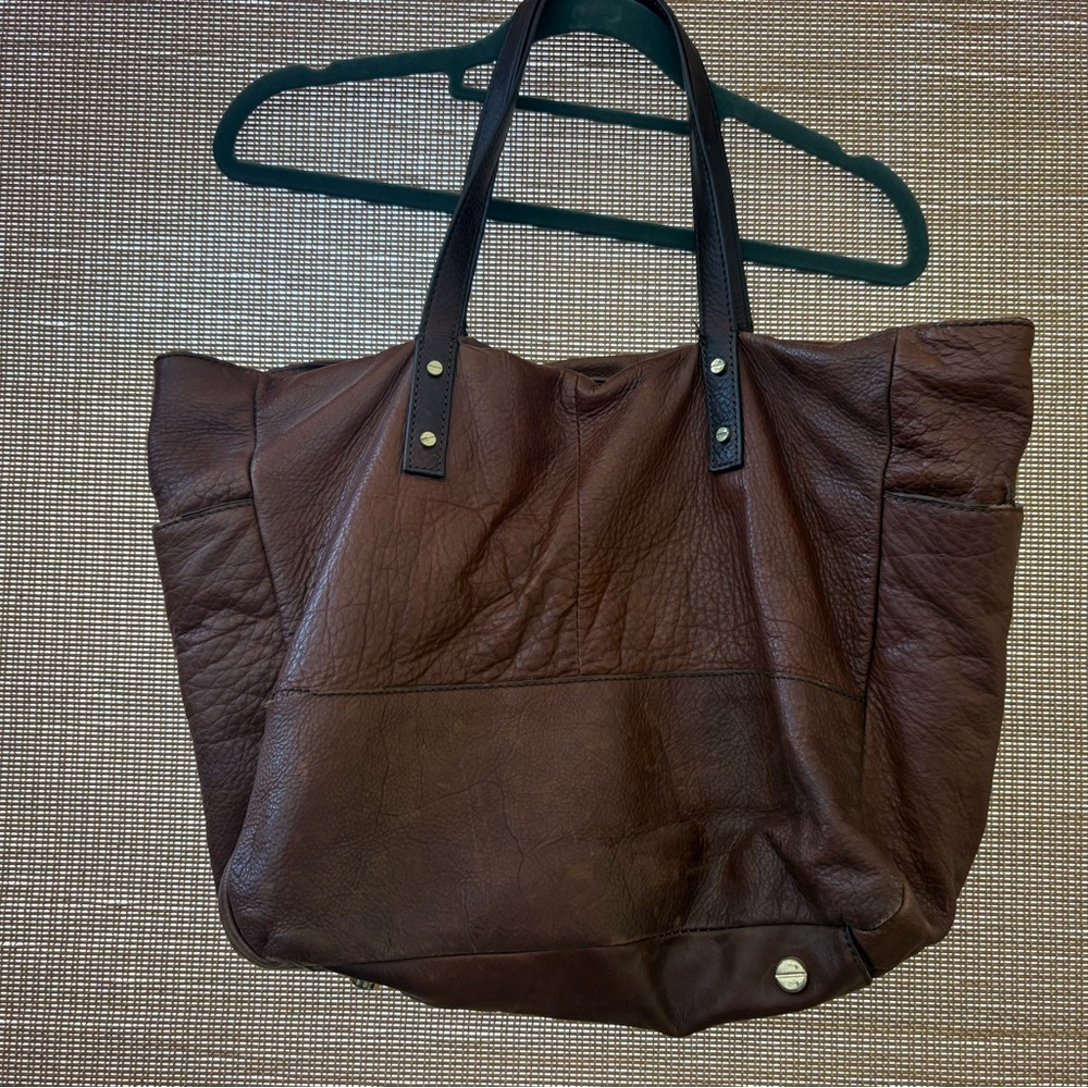 J. Crew Brown 100% Leather Tote Bag